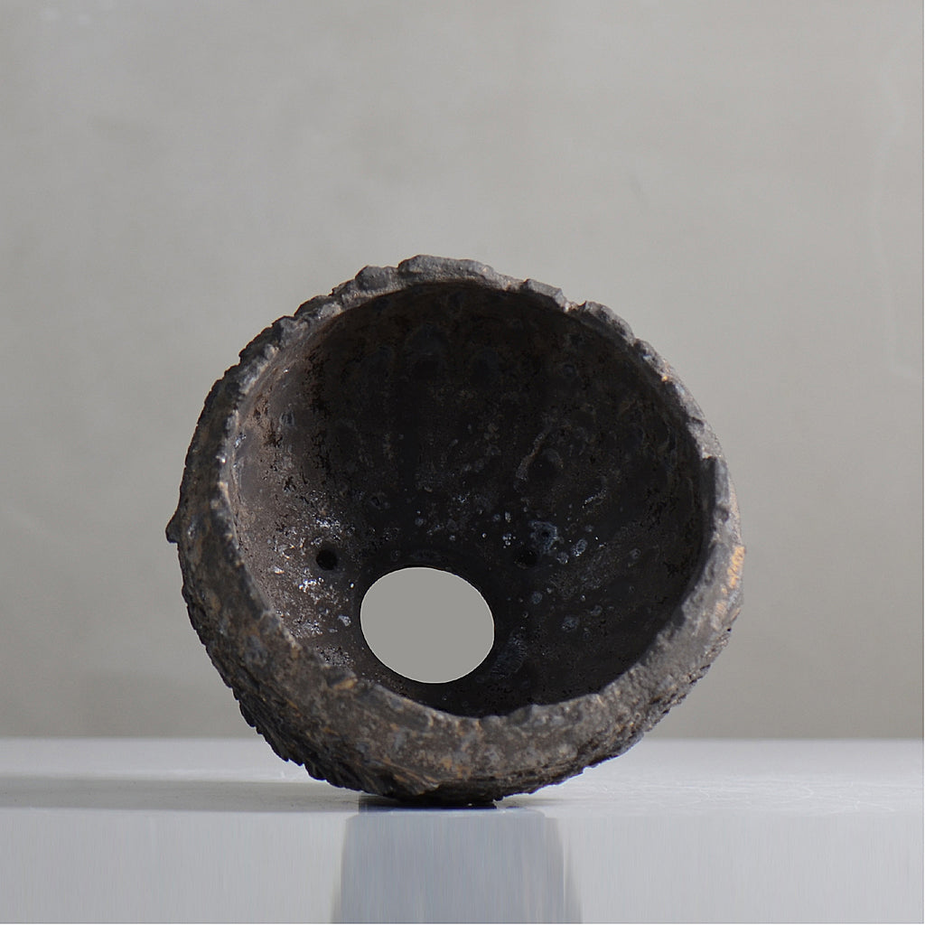 菊地元野 / DANSOU GLOSS ブラック / kg2_db25_m /  約φ13.5cm / 植木鉢