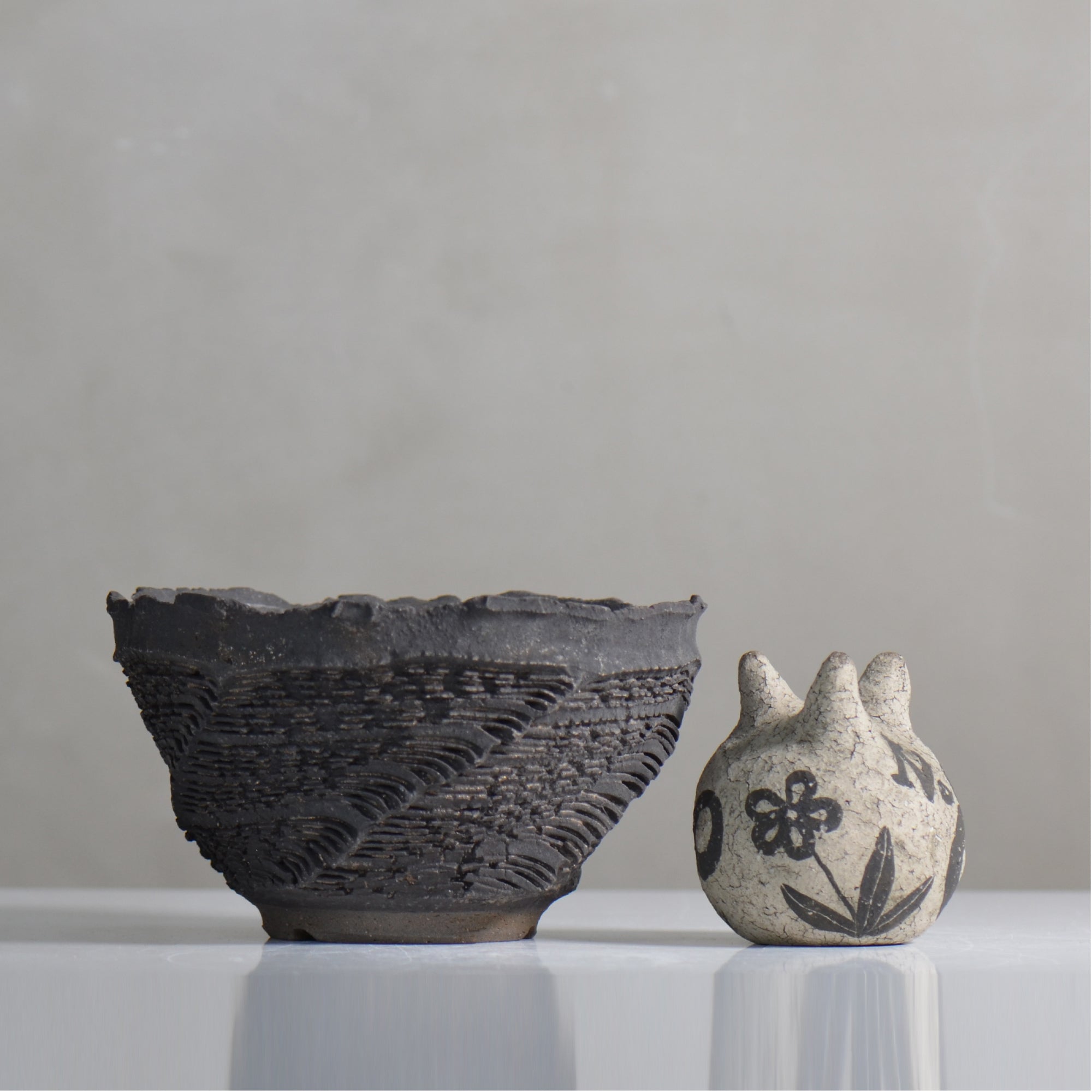 菊地元野 / DANSOU GLOSS ブラック / kg2_db27_l /  約φ16cm / 植木鉢