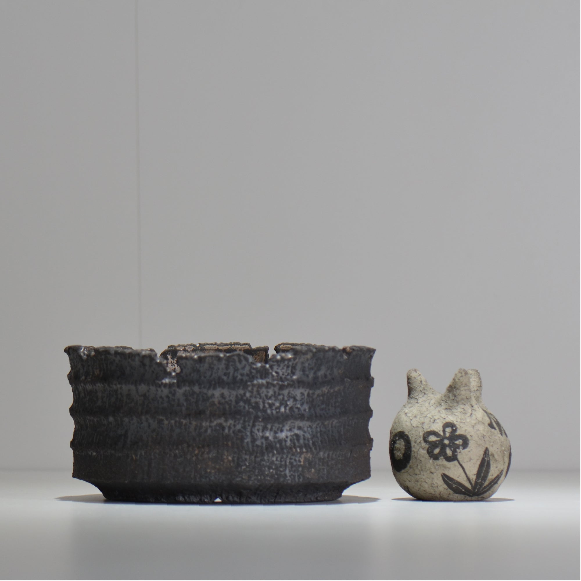 菊地元野 / AVOCADO BORDER ブラック 07 / XL / 約φ19cm / 植木鉢