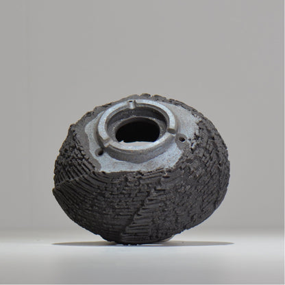 菊地元野 / DANSOU GLOSS ブラック / kg_db27_m /  約φ12.5cm / 植木鉢
