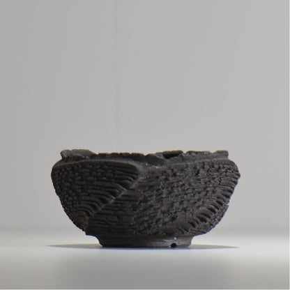 菊地元野 / DANSOU GLOSS ブラック / kg_db24_m /  約φ12.5cm / 植木鉢