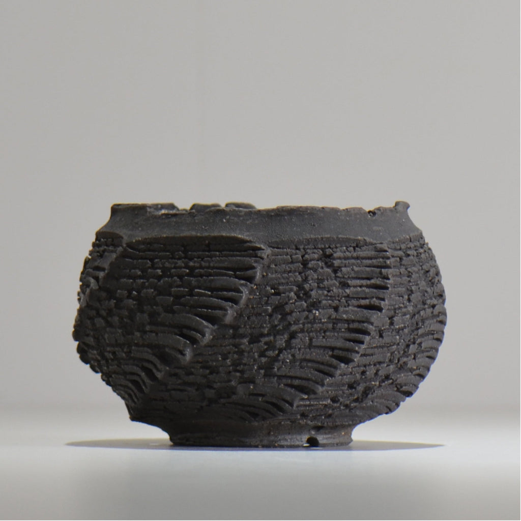 菊地元野 / DANSOU GLOSS ブラック / kg_db25_s /  約φ10cm / 植木鉢