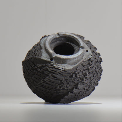 菊地元野 / DANSOU GLOSS ブラック / kg_db25_s /  約φ10cm / 植木鉢