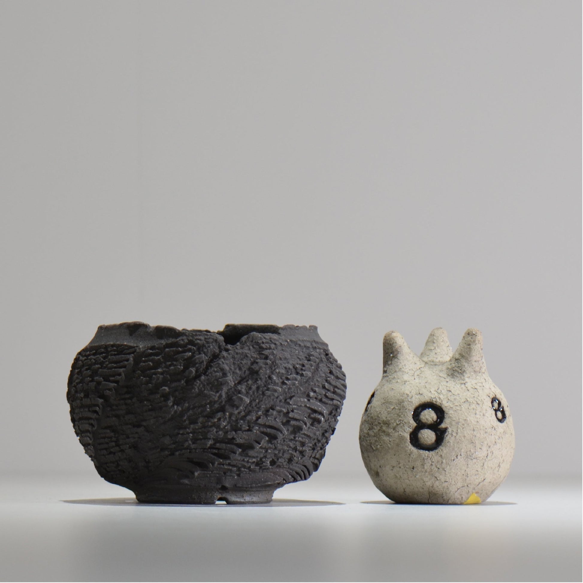 菊地元野 / DANSOU GLOSS ブラック / kg_db25_s /  約φ10cm / 植木鉢