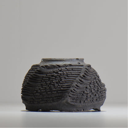 菊地元野 / DANSOU GLOSS ブラック / kg_db26_s /  約φ11.5cm / 植木鉢