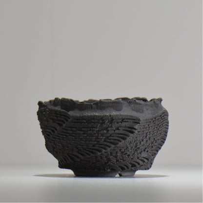 菊地元野 / DANSOU GLOSS ブラック / kg_db43_m /  約φ14cm / 植木鉢