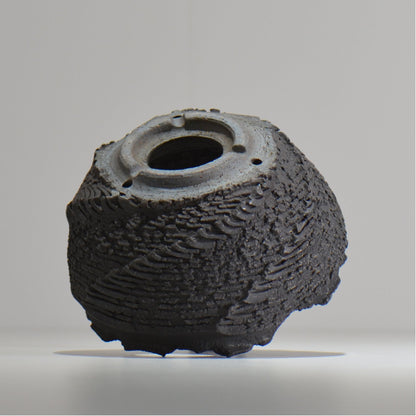 菊地元野 / DANSOU GLOSS ブラック / kg_db43_m /  約φ14cm / 植木鉢