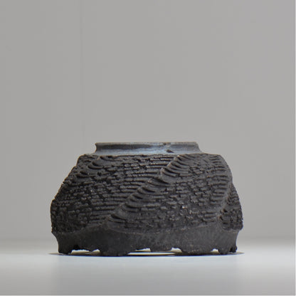 菊地元野 / DANSOU GLOSS ブラック / kg_db45_m /  約φ14cm / 植木鉢