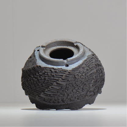 菊地元野 / DANSOU GLOSS ブラック / kg_db45_m /  約φ14cm / 植木鉢