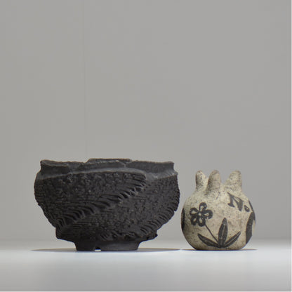 菊地元野 / DANSOU GLOSS ブラック / kg_db47_m /  約φ13.5cm / 植木鉢