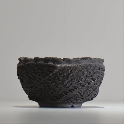 菊地元野 / DANSOU GLOSS ブラック / kg_db63_l /  約φ16cm / 植木鉢