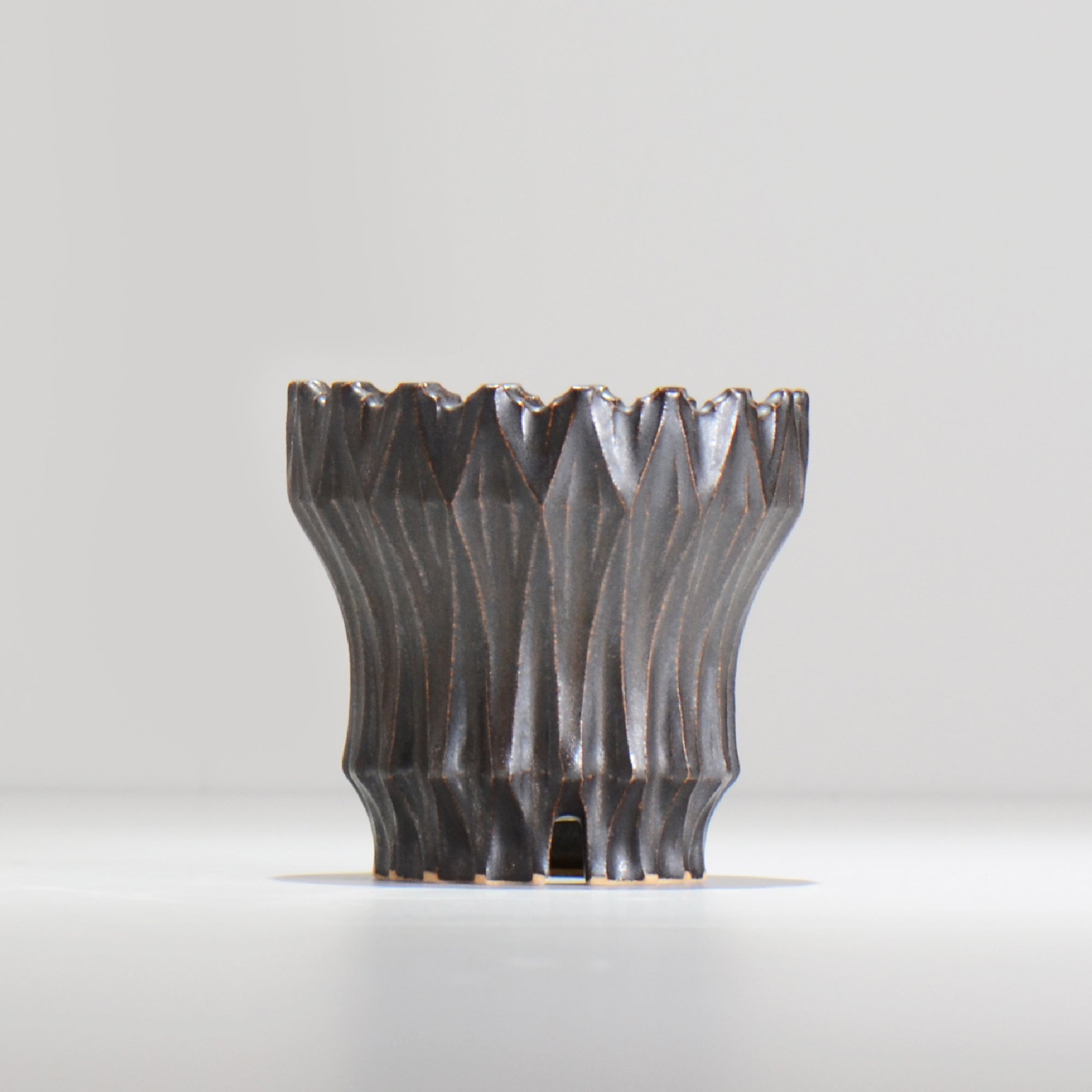 中野 明彦 / KIRIKO_d16 / 約 φ10.3cm / S / ブラック / 植木鉢