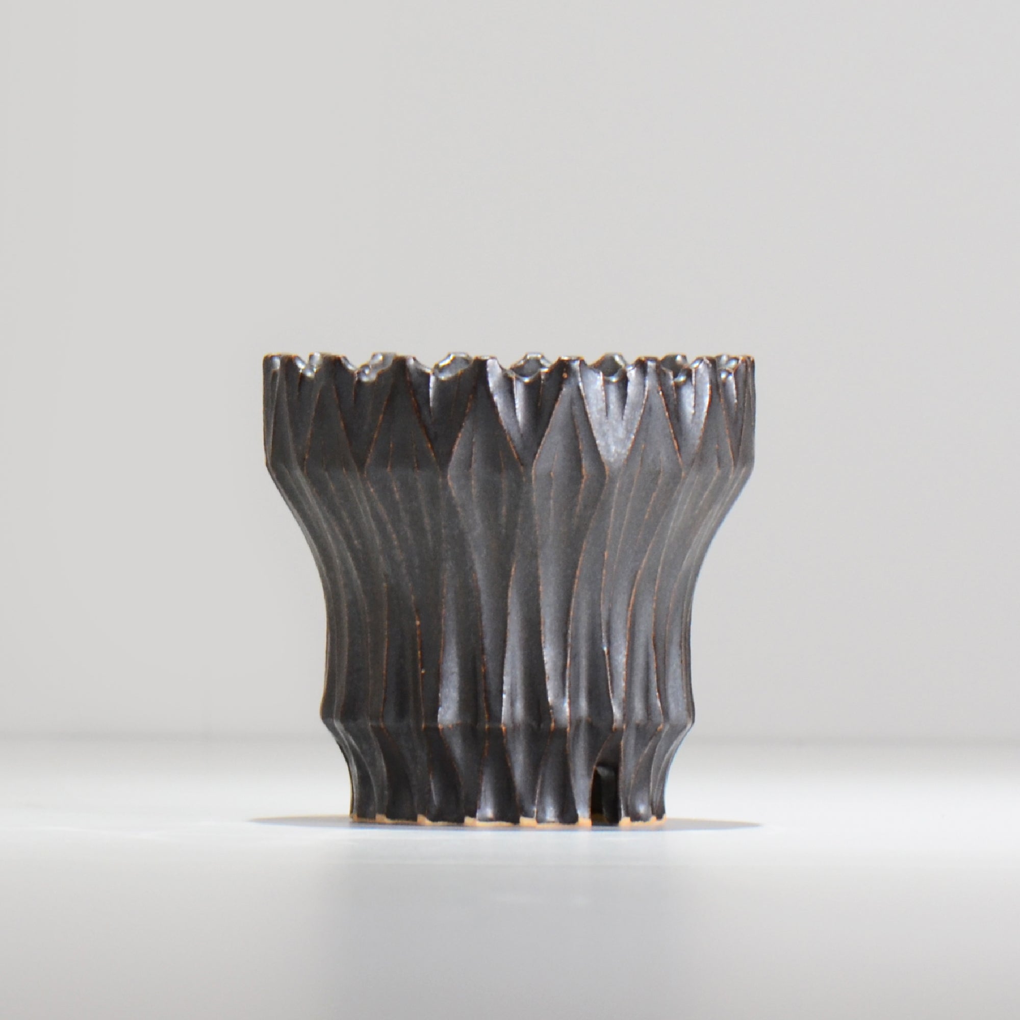 中野 明彦 / KIRIKO_d16 / 約 φ10.3cm / S / ブラック / 植木鉢