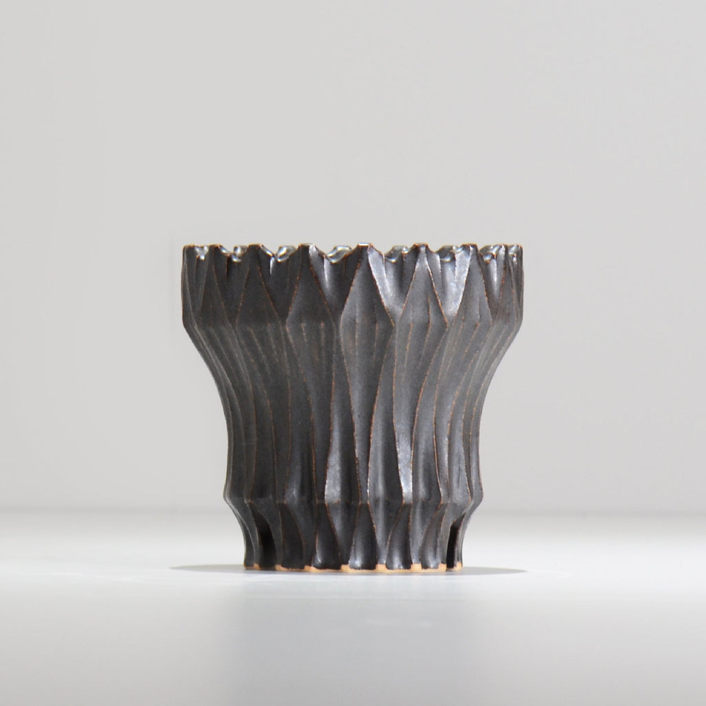 中野 明彦 / KIRIKO_d16 / 約 φ10.3cm / S / ブラック / 植木鉢