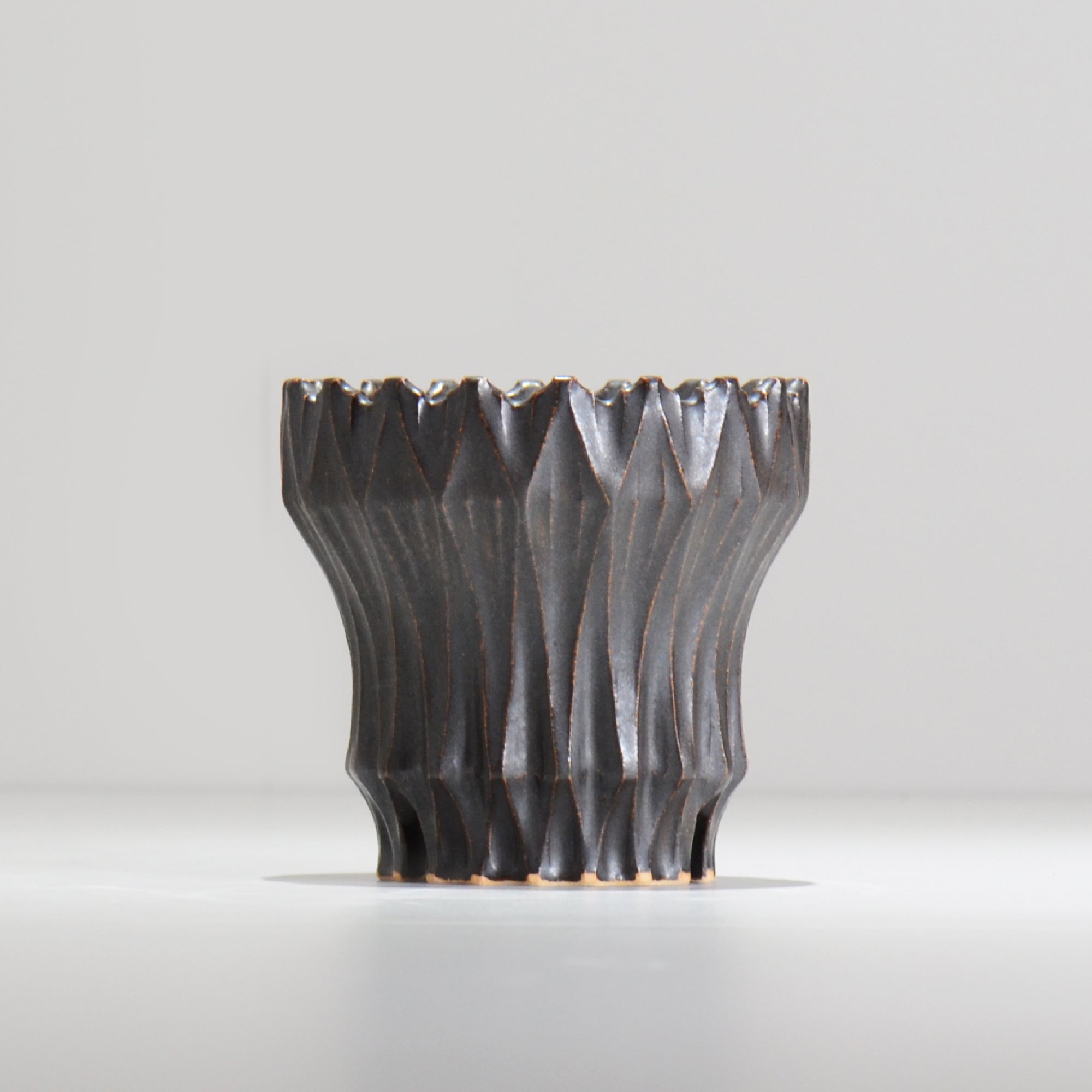 中野 明彦 / KIRIKO_d16 / 約 φ10.3cm / S / ブラック / 植木鉢