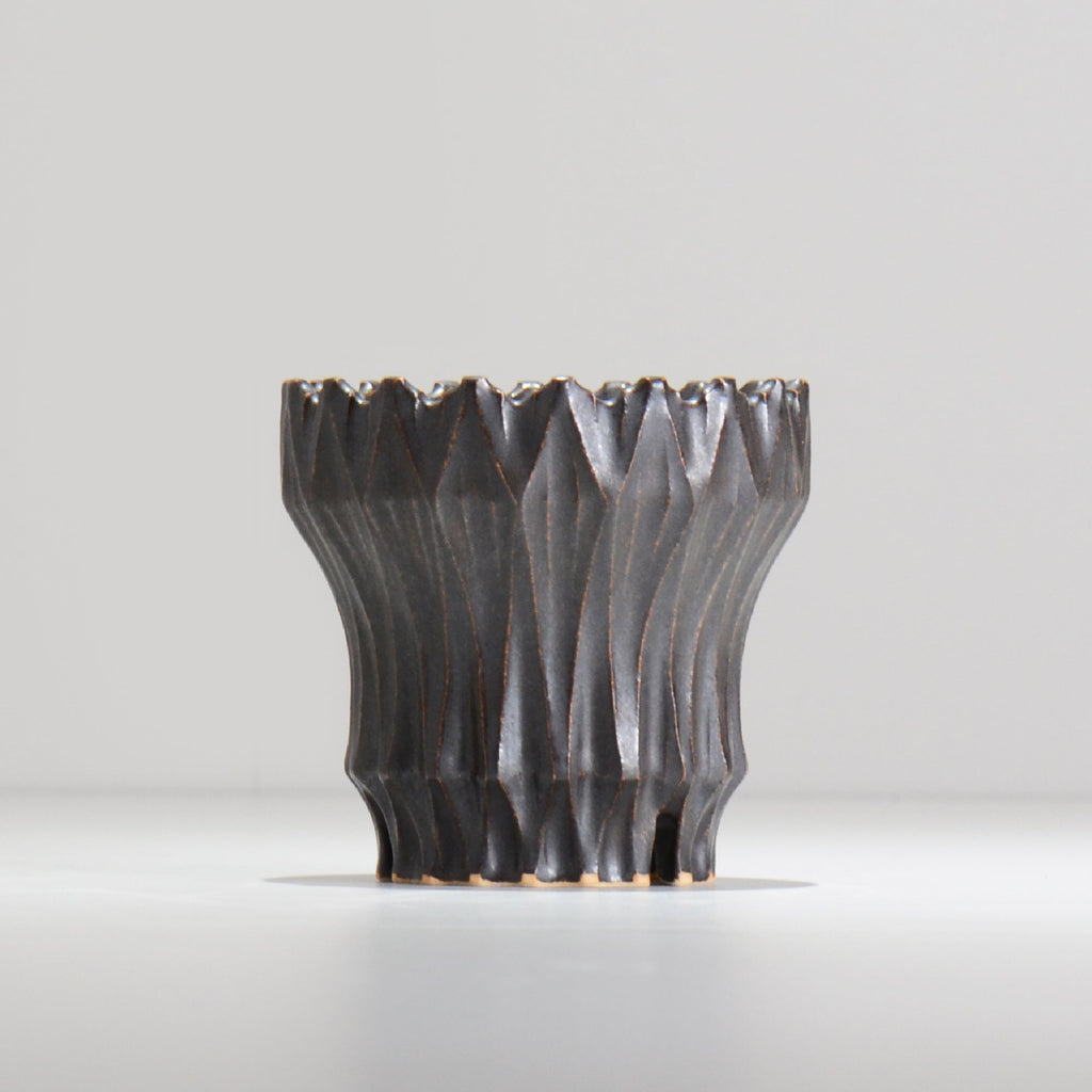 中野 明彦 / KIRIKO_d16 / 約 φ10.3cm / S / ブラック / 植木鉢