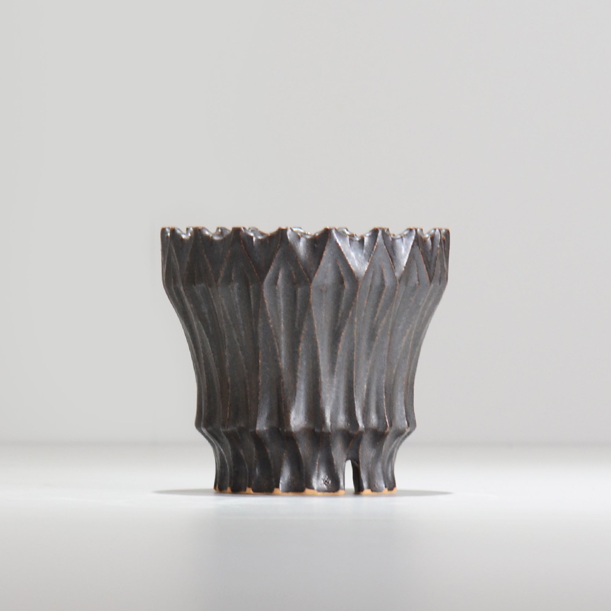 中野 明彦 / KIRIKO_d17 / 約 φ10cm / S / ブラック / 植木鉢