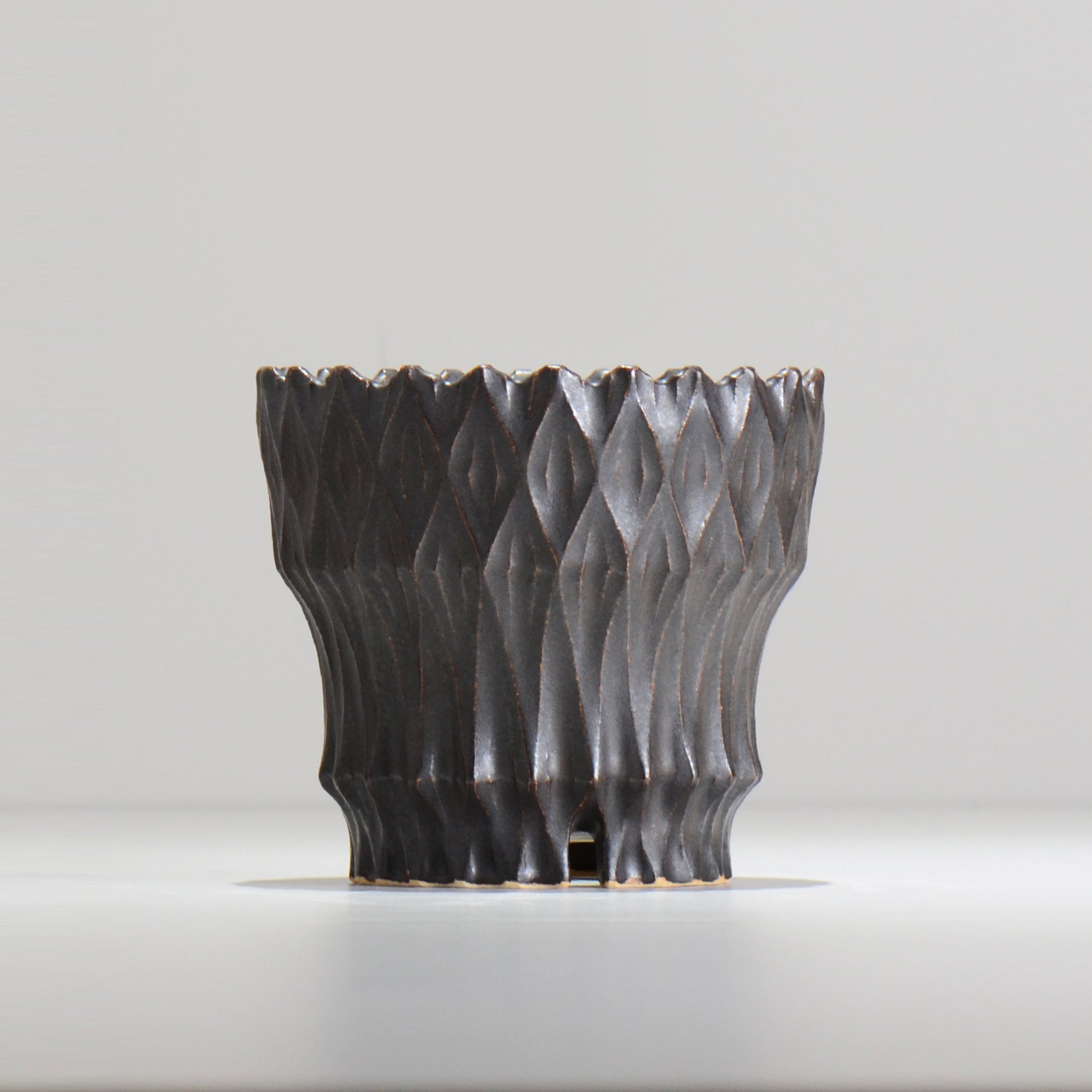 中野 明彦 / KIRIKO_d19 / 約 φ12cm / M / ブラック / 植木鉢