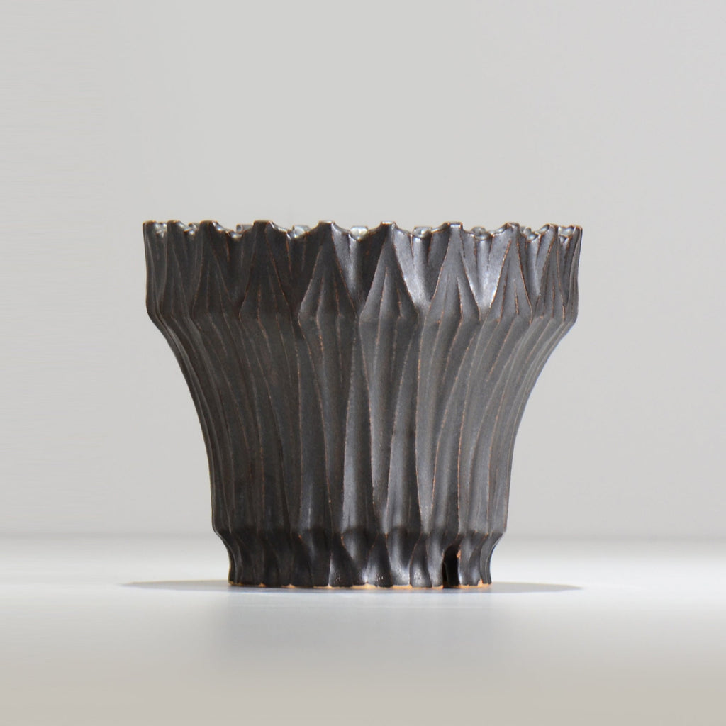中野 明彦 / KIRIKO_d20 / 約 φ15cm / L / ブラック / 植木鉢