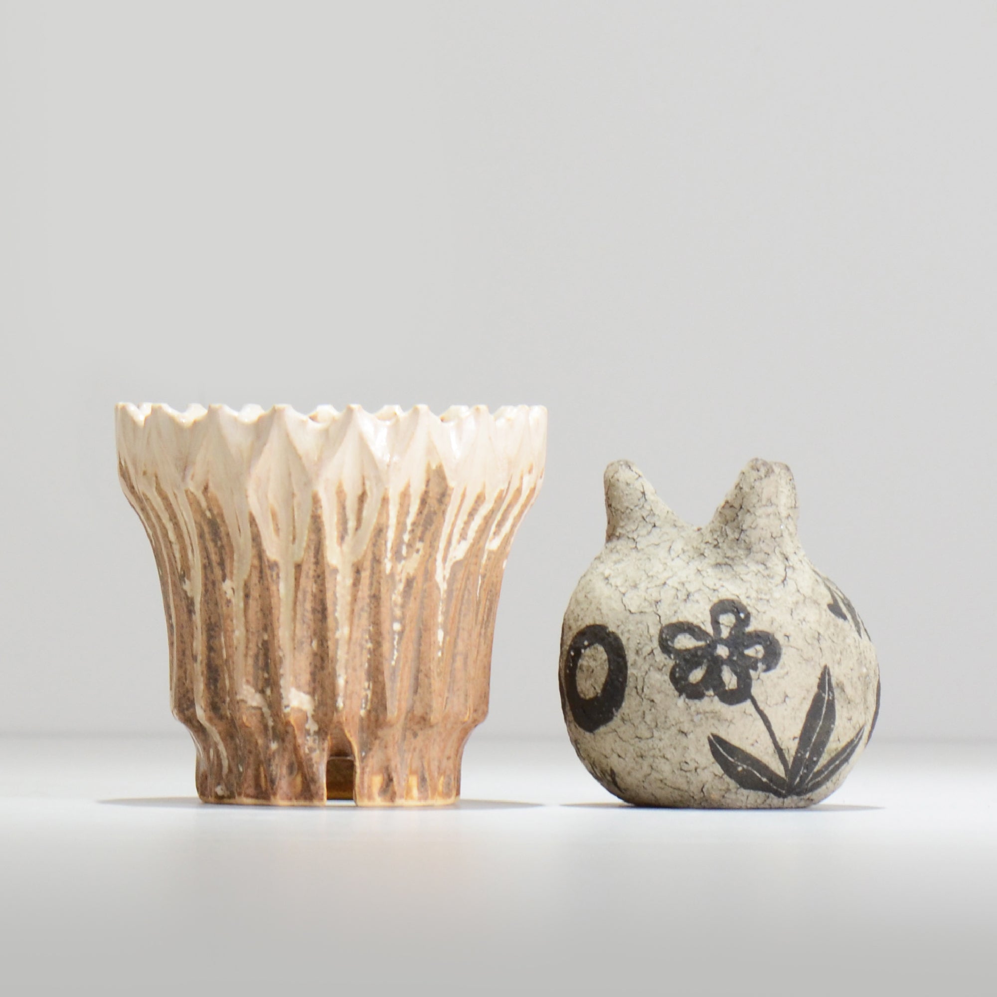 中野 明彦 / KIRIKO_d26 / 約 φ10cm / S / アンバー / 植木鉢