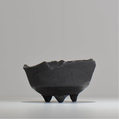 川合牧人 / UROKO POT BLACK / km_urkb02_m / 約φ13.5cm / 植木鉢