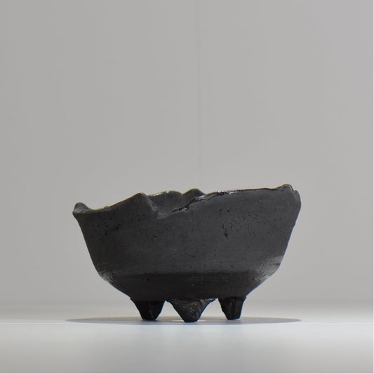 川合牧人 / UROKO POT BLACK / km_urkb02_m / 約φ13.5cm / 植木鉢