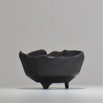川合牧人 / UROKO POT BLACK / km_urkb02_m / 約φ13.5cm / 植木鉢