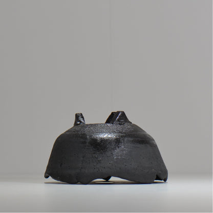 川合牧人 / UROKO POT BLACK / km_urkb02_m / 約φ13.5cm / 植木鉢