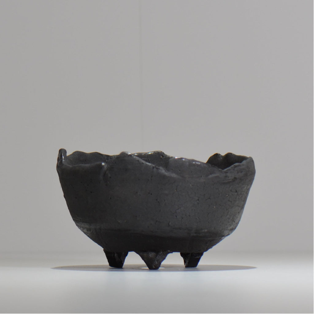 川合牧人 / UROKO POT BLACK / km_urkb03_m / 約φ14cm / 植木鉢