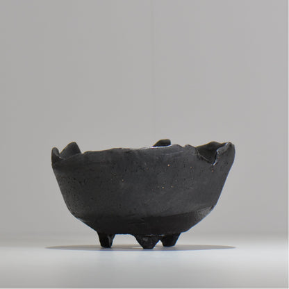 川合牧人 / UROKO POT BLACK / km_urkb03_m / 約φ14cm / 植木鉢