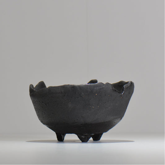 川合牧人 / UROKO POT BLACK / km_urkb03_m / 約φ14cm / 植木鉢