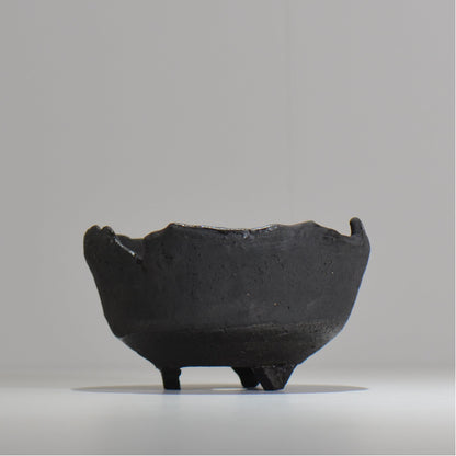 川合牧人 / UROKO POT BLACK / km_urkb03_m / 約φ14cm / 植木鉢