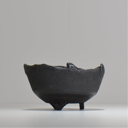 川合牧人 / UROKO POT BLACK / km_urkb03_m / 約φ14cm / 植木鉢