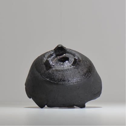 川合牧人 / UROKO POT BLACK / km_urkb03_m / 約φ14cm / 植木鉢