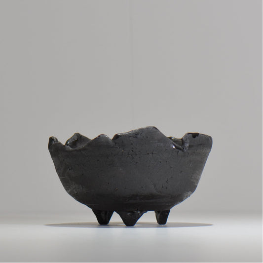 川合牧人 / UROKO POT BLACK / km_urkb04_m / 約φ14cm / 植木鉢