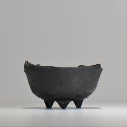 川合牧人 / UROKO POT BLACK / km_urkb04_m / 約φ14cm / 植木鉢