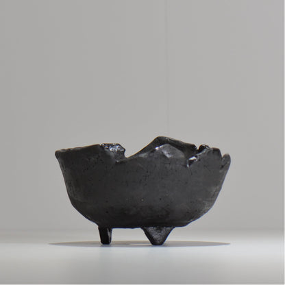 川合牧人 / UROKO POT BLACK / km_urkb04_m / 約φ14cm / 植木鉢