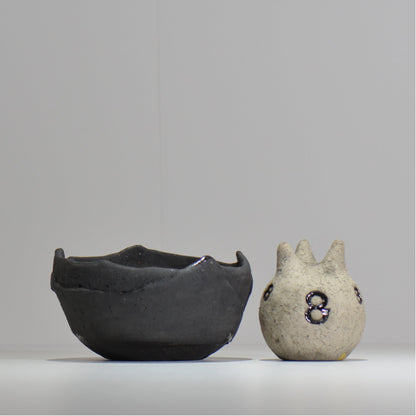 川合牧人 / UROKO POT BLACK / km_urkb05_m / 約φ13cm / 植木鉢