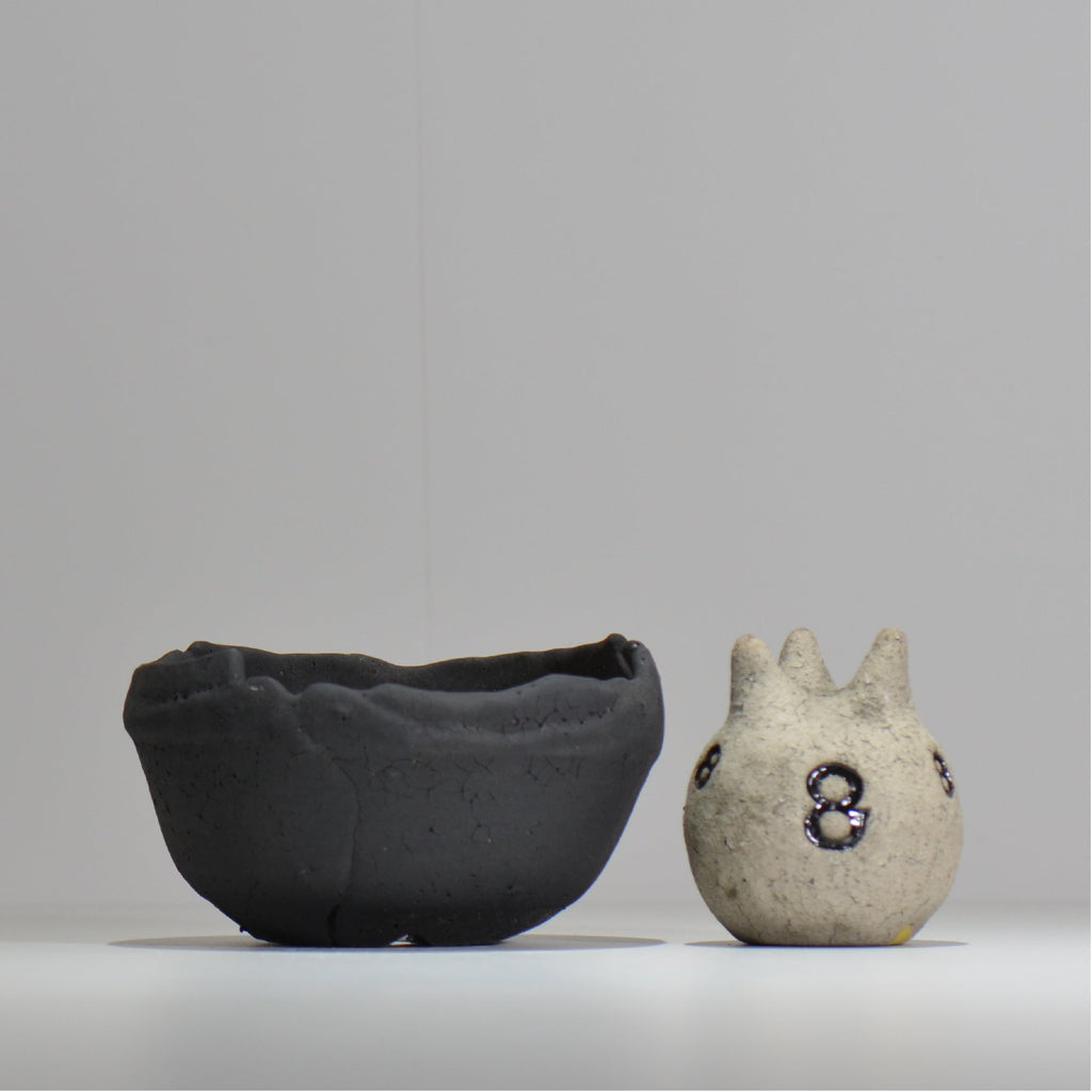 川合牧人 / UROKO POT BLACK / km_urkb06_m / 約φ14cm / 植木鉢