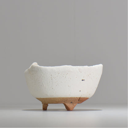川合牧人 / UROKO POT WHITE/ km_urkw01_m / 約φ13.5cm / 植木鉢