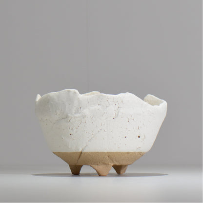 川合牧人 / UROKO POT WHITE/ km_urkw03_m / 約φ14cm / 植木鉢