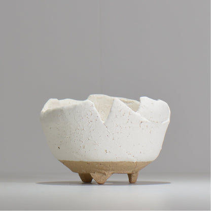 川合牧人 / UROKO POT WHITE/ km_urkw03_m / 約φ14cm / 植木鉢