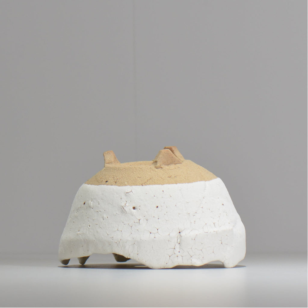 川合牧人 / UROKO POT WHITE/ km_urkw03_m / 約φ14cm / 植木鉢