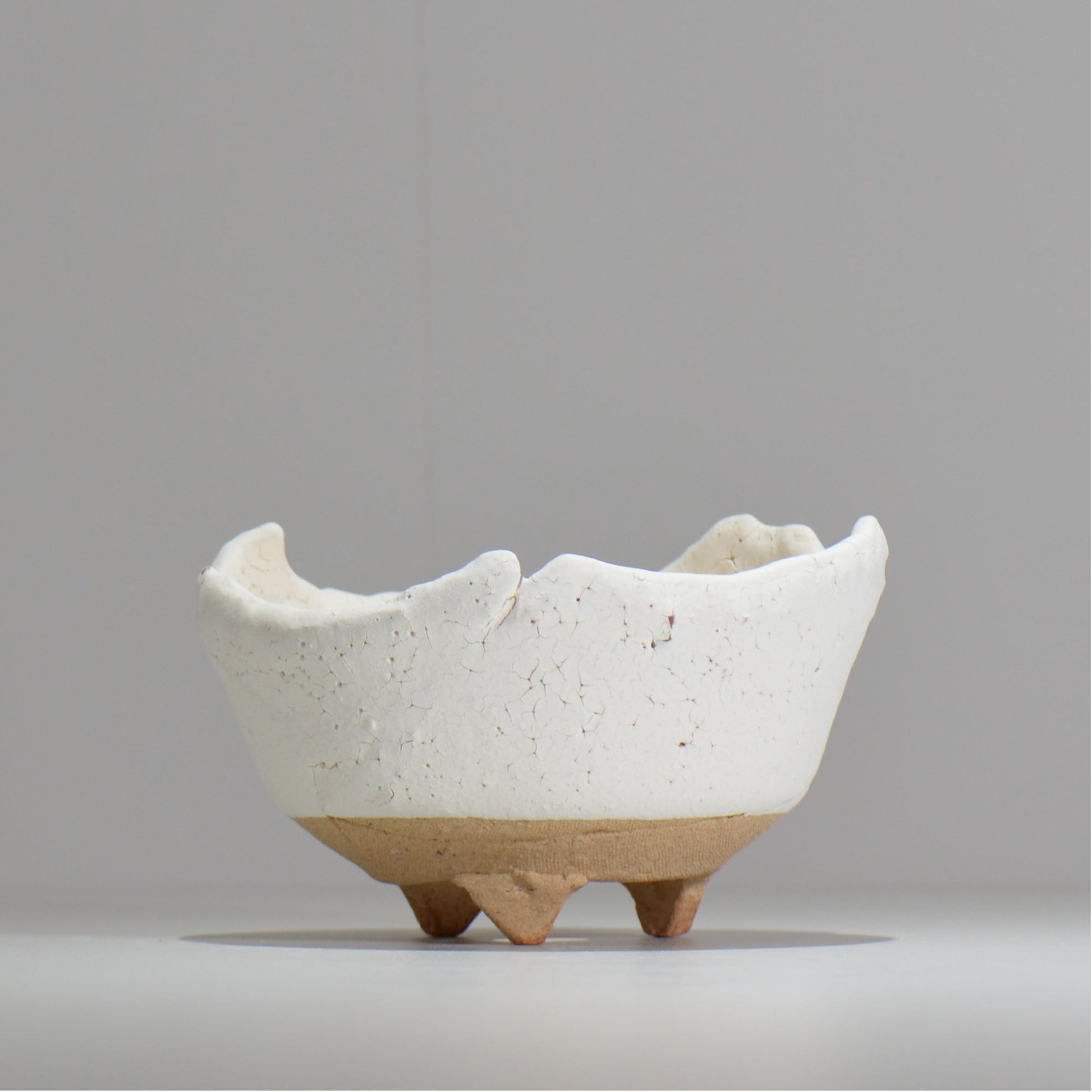 川合牧人 / UROKO POT WHITE/ km_urkw04_m / 約φ14cm / 植木鉢