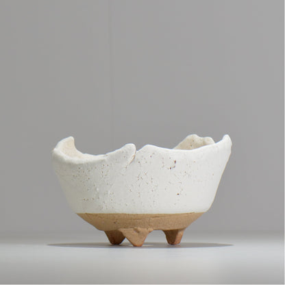川合牧人 / UROKO POT WHITE/ km_urkw04_m / 約φ14cm / 植木鉢