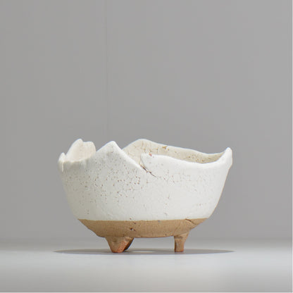 川合牧人 / UROKO POT WHITE/ km_urkw04_m / 約φ14cm / 植木鉢