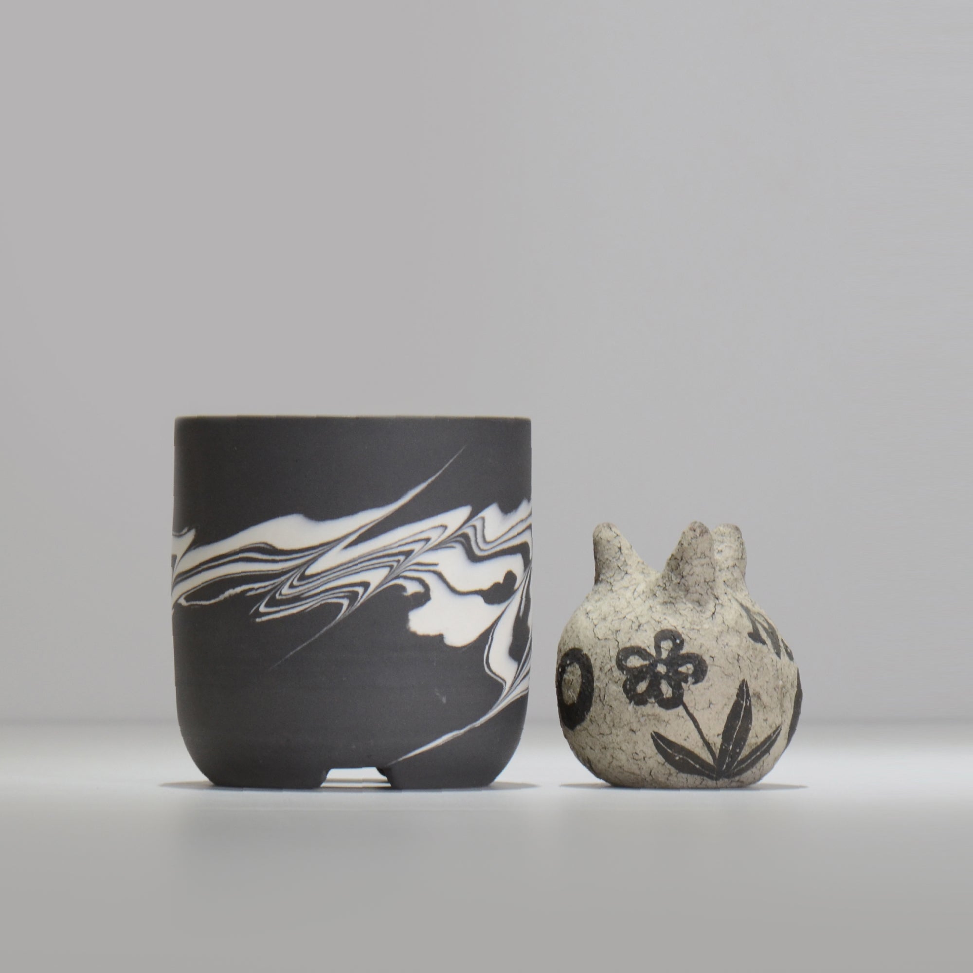 山本真郎 / 黒仙-kokusen018 / M / 約φ10.5cm / 植木鉢