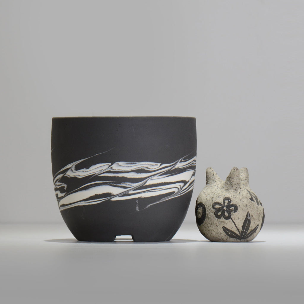 山本真郎 / 黒仙-kokusen024 / L / 約φ15.3cm / 植木鉢