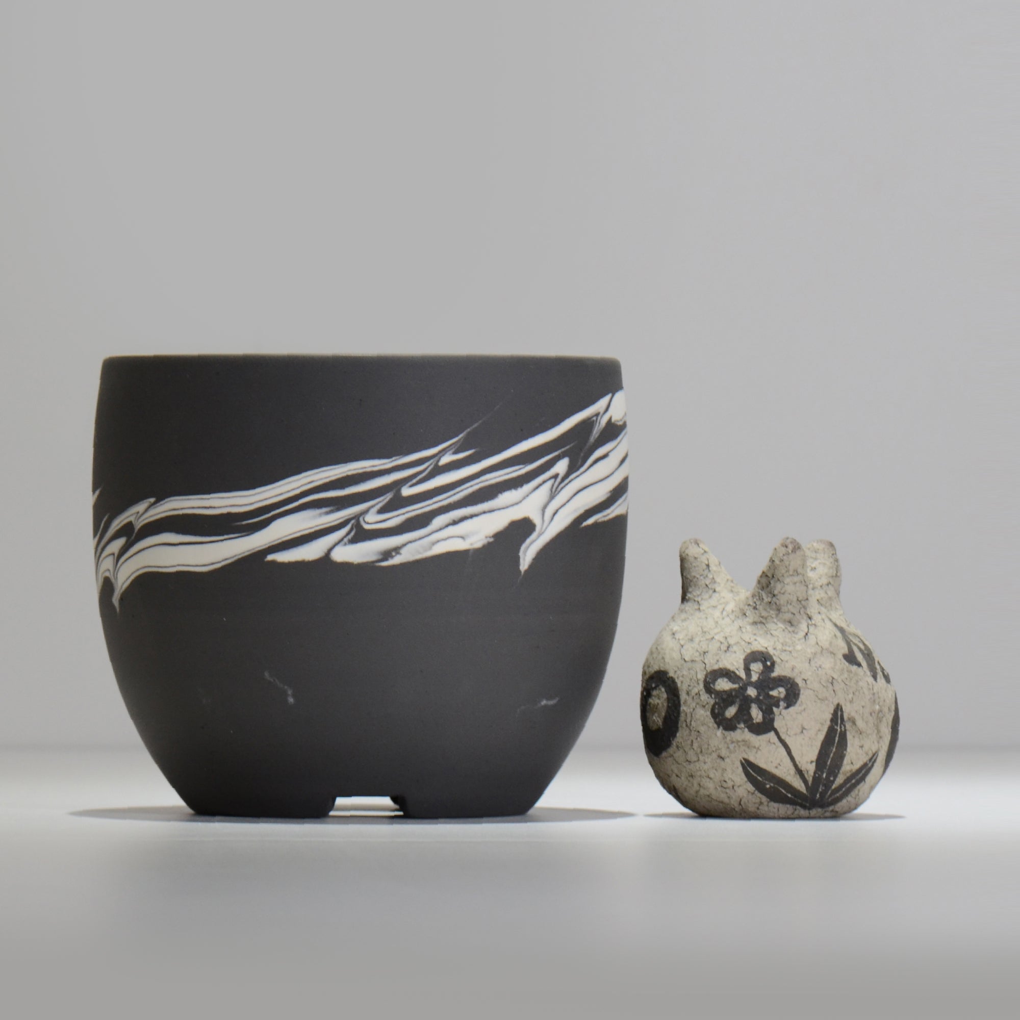 山本真郎 / 黒仙-kokusen025 / L / 約φ14.7cm / 植木鉢