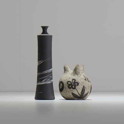 山本真郎 / 黒仙 / kokusen_ichi_xs / 約口径φ1.9cm / 一輪挿し